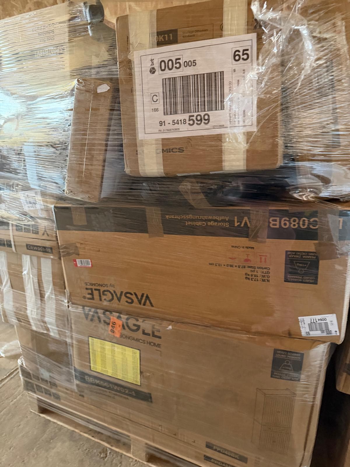 SONGMICS Home, VASAGLE & FEANDREA Mixed Returns Lot – Grade B